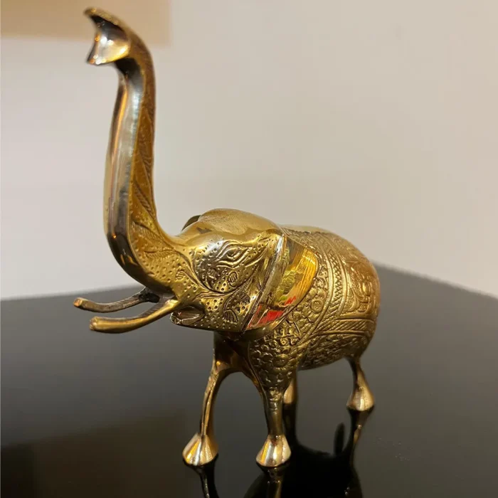 Handcrafted Brass Elephant Figurine for Home Décor