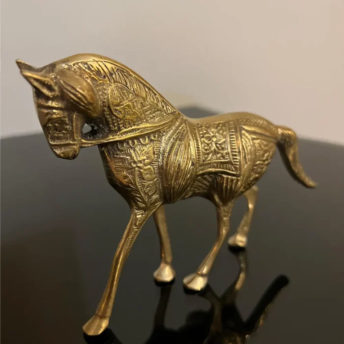 Handcrafted Brass Horse Figurine for Home Décor